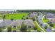 Enjoy the neighborhood's lush landscaping, and sidewalk-lined street in this peaceful aerial view at 2066 Cresswell St, Ocoee, FL 34761