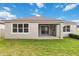 This home has a covered back patio with green grass and sliding glass doors at 2066 Cresswell St, Ocoee, FL 34761
