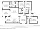 Detailed floor plan showcasing the layout of a 2,308 sq ft home with 5 bedrooms and open living spaces at 2066 Cresswell St, Ocoee, FL 34761