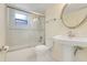 Bathroom with toilet, sink, and shower at 208 Sonora Drive # 208, Casselberry, FL 32707