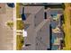 An aerial view of townhomes showcasing screened-in patios with private pools at 2460 Reading Trl, Kissimmee, FL 34746