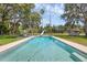 Backyard pool featuring mature landscaping and a pool slide at 223 Royal Oaks Cir, Longwood, FL 32779
