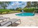 Beautiful backyard pool with plenty of deck space at 7398 Gathering Ct, Reunion, FL 34747