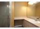 The Bathroom showcasing a shower stall, vanity with mirror, and good lighting at 1131 S Pine Ridge Cir # 1, Sanford, FL 32773
