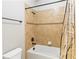 Tile shower featuring shower curtain and hardware at 12286 Regal Lily Ln, Orlando, FL 32827