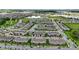 Expansive aerial shot showcases a Primary-planned community with lush green spaces and neatly arranged residences at 13293 Pontoon Rd, Winter Garden, FL 34787
