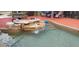 Backyard pool featuring decorative rock waterfall and ample space for swimming at 13785 Se 39Th Ter, Summerfield, FL 34491