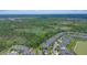 Scenic aerial view of a neighborhood bordering a dense forest and wetlands area at 1529 Chelsea Manor Cir, Deland, FL 32724