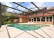 Beautiful screened-in pool surrounded by a spacious patio and lush greenery offering privacy and tranquility at 1815 Big Oak Ln, Kissimmee, FL 34746