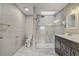 Modern bathroom with glass shower and updated vanity at 1821 Geigel Ave, Orlando, FL 32806