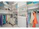 Organized walk-in closet featuring ample shelving, hanging space, and drawers for efficient storage solutions at 1962 Flora Pass Pl, Kissimmee, FL 34747