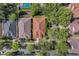 Beautiful aerial view showcases home's location, landscaping, and community layout at 215 Foxglove Way, Deland, FL 32724
