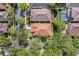 Wonderful home in a great neighborhood with mature trees and lush lawns; aerial view at 215 Foxglove Way, Deland, FL 32724