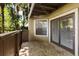 Private brick patio with outdoor lighting and sliding door at 236 Afton Sq # 109, Altamonte Springs, FL 32714