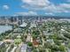 Aerial view of city and neighborhood, pinpointing property's central location and community access at 337 Cathcart Ave # 6, Orlando, FL 32803