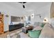 Comfortable living room with a large sectional sofa and modern lighting at 337 Cathcart Ave # 6, Orlando, FL 32803
