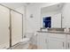 Modern bathroom with a walk-in shower and sleek vanity at 4185 Paragraph Dr, Kissimmee, FL 34746