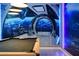 Fun game room with a custom space themed mural, pool table and accent lighting at 4185 Paragraph Dr, Kissimmee, FL 34746