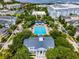 Overhead shot highlighting pool, clubhouse, and green spaces offering a variety of community features at 4562 Lower Park Rd, Orlando, FL 32814