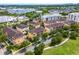 Aerial shot of a residential area with multi-story buildings, mature trees, and well-maintained lawns at 4562 Lower Park Rd, Orlando, FL 32814