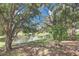 Scenic pond view with mature trees and lush greenery in a serene and private backyard setting at 503 Portland Cir, Apopka, FL 32703