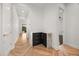 Bright hallway with herringbone floors features a built-in buffet with marble top at 7733 Pointe Venezia Dr, Orlando, FL 32836