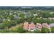 An aerial view of homes and the surrounding trees, showcasing the neighborhood at 800 Hamilton Place Ct, Winter Park, FL 32789