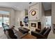 Inviting living room with a cozy fireplace and large windows letting in natural light at 871 Paddington Ter, Lake Mary, FL 32746