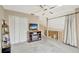 Bedroom featuring carpet flooring, ceiling fan, closet, and neutral walls at 1039 Eagles Forrest Dr, Apopka, FL 32712