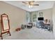 Bedroom featuring carpet flooring, ceiling fan, and natural light at 1039 Eagles Forrest Dr, Apopka, FL 32712