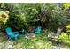 Cozy backyard fire pit area surrounded by chairs and greenery providing a tranquil outdoor experience at 13010 Plum Lake Cir, Minneola, FL 34715