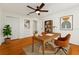 Cozy home office with hardwood floors, built-in shelves, and ample workspace at 1309 W Yale St, Orlando, FL 32804