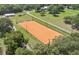 Aerial view showcasing a horse training area, surrounded by lush greenery and a tranquil environment at 19630 County Road 455, Clermont, FL 34715
