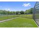 Lush backyard featuring a well-maintained lawn and a secure fence, providing privacy and space at 19630 County Road 455, Clermont, FL 34715