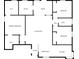 Layout showing the living room, primary bedroom, office, kitchen, dining area, bedrooms and bathrooms at 3256 Amber St, Deltona, FL 32738