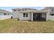 Backyard with a view of the screened in porch at 3990 Bannock Ave, Tavares, FL 32778