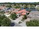 Beautiful home and neighborhood in an aerial shot; pond located in the heart of the community at 480 Buckhorn Dr, Winter Springs, FL 32708