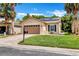 Charming single-story home featuring a two-car garage, solar panels and a beautifully landscaped lawn at 561 Vineyard Way, Poinciana, FL 34759