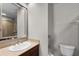 Bathroom featuring a vanity with a sink and a shower with a glass door at 4244 Messina Dr, Lake Mary, FL 32746