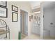 Clean bathroom with shower, vanity and sink, decorated with personal touches at 856 Bentley Green Cir, Winter Springs, FL 32708