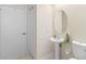 Powder room with a pedestal sink and toilet at 856 Bentley Green Cir, Winter Springs, FL 32708