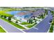 Street view showcases a well-manicured residential neighborhood with modern homes and lush landscaping at 13993 Title Way, Winter Garden, FL 34787