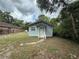 Quaint single-story home features light blue siding, white trim, and a cozy front entrance at 16320 3Rd St, Umatilla, FL 32784