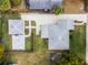 Aerial view of the home and property, showing the layout, patio, driveway, and landscaping at 1911 Canton St, Orlando, FL 32803