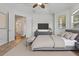 Bedroom features neutral paint, carpeting, ceiling fan and large windows at 2256 Kettle Dr, Orlando, FL 32835