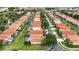 Overhead view of single Gathering homes featuring a private screened-in pool at 255 Cordova Ave, Davenport, FL 33897