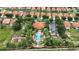 An aerial view of the community clubhouse, pool, and recreation area at 255 Cordova Ave, Davenport, FL 33897