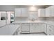 Clean kitchen with white cabinetry, stainless steel sink and modern fixtures at 3519 Gatlin Place Cir, Orlando, FL 32812