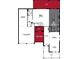 First floor plan of home; living, dining, kitchen, great room, guest suite, tandem, porch, and 2-car garage at 426 Veneto Cir, Clermont, FL 34715