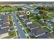 Aerial street view of the home and surrounding homes, showing the well-maintained neighborhood at 4316 Foggy Oak Ln, Sanford, FL 32773